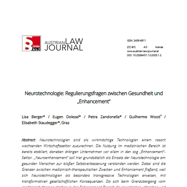 Neurotechnology: Regulatory issues between health and “enhancement”